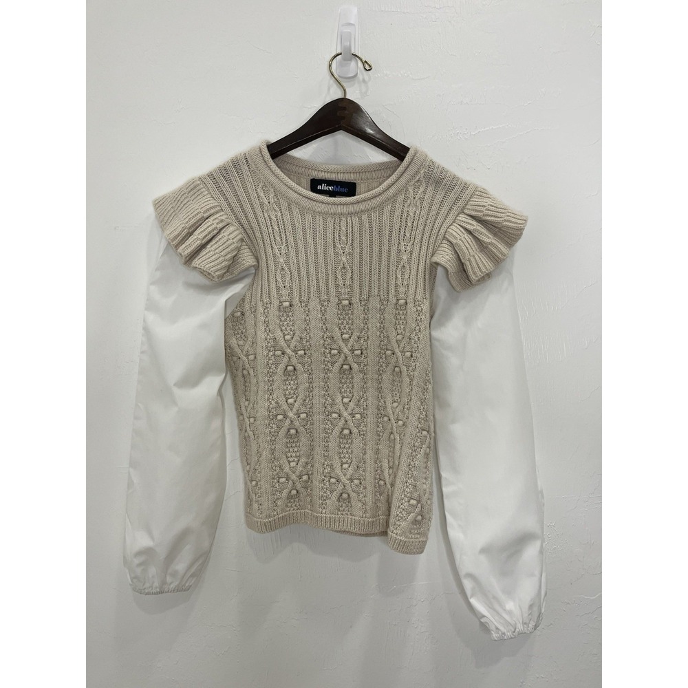 Alice blue women's crochet sweater size‎ Small ruffle - Picture 11 of 11